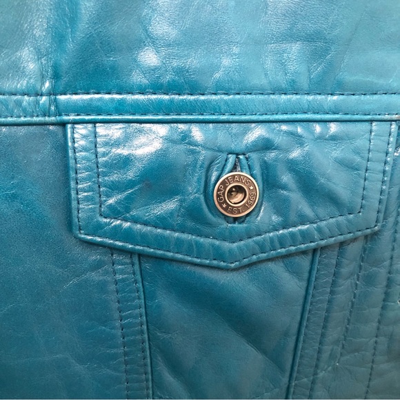 Blue gap leather jacket - Picture 3 of 5